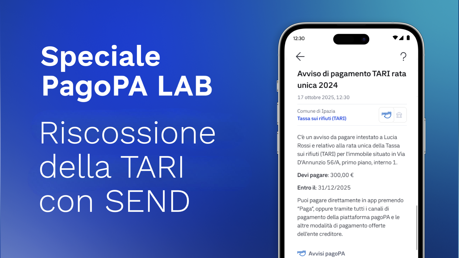 Speciale PagoPA LAB - Approfondiamo la gestione della riscossione della TARI con SEND